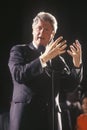 Governor Bill Clinton speaks at a Texas campaign rally in 1992 on his final day of campaigning in Ft. Worth, Texas