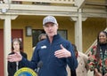 Governor Gavin Newsom speaking at a Press Conf about the Home Key Housing Program