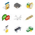 Governor icons set, isometric style