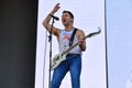 Bleachers - Jack Antonoff in concert at Governors Ball Royalty Free Stock Photo