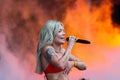 Halsey in concert at Governors Ball Royalty Free Stock Photo