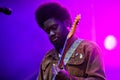 Michael Kiwanuka in concert at Governors Ball Royalty Free Stock Photo