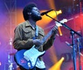 Michael Kiwanuka in concert at Governors Ball Royalty Free Stock Photo