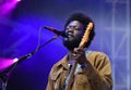Michael Kiwanuka in concert at Governors Ball Royalty Free Stock Photo