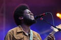 Michael Kiwanuka in concert at Governors Ball Royalty Free Stock Photo