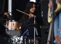 Warpaint in concert at Governors Ball Royalty Free Stock Photo