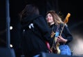 Warpaint in concert at Governors Ball Royalty Free Stock Photo