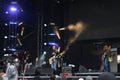 Warpaint in concert at Governors Ball Royalty Free Stock Photo