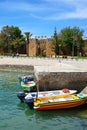 Governors Castle and boats, Lagos, Portugal.