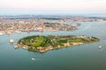 Governors island of New York aerial view