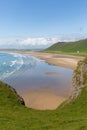 The Gower South Wales Rhossili one of the best beaches in the UK Royalty Free Stock Photo