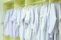 Gown closet in changing room Royalty Free Stock Photo