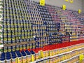 The Goya canned peas and beans display at a Bravo Market Grocery Store in Orlando, Florida