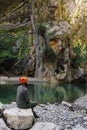 Goynuk Canyon Turkey with emerald lake reflecting rocks