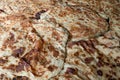 Gozleme or katmer bread background texture. Populer in Turkey