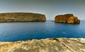 Gozo island cliffs, Malta seaside landscape Royalty Free Stock Photo