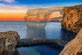 Gozo, Malta - The beautiful Azure Window at sunset Royalty Free Stock Photo