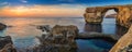 Gozo, Malta - Panoramic view of the beautiful Azure Window Royalty Free Stock Photo