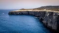 Gozo Malta cliffs sea coastline Royalty Free Stock Photo