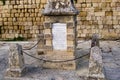 ancient monument near the fortress on the island of Gozo, Malta