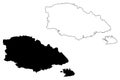 Gozo Region Republic of Malta, Gozo and Comino island, archipelago, Regions of Malta map vector illustration, scribble sketch