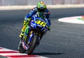 GP CATALUNYA MOTOGP. VALENTINO ROSSI. TEAM MOVISTAR YAMAHA. Royalty Free Stock Photo