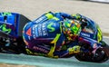 GP CATALUNYA MOTOGP. VALENTINO ROSSI. TEAM MOVISTAR YAMAHA. Royalty Free Stock Photo