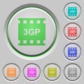 3gp movie format push buttons Royalty Free Stock Photo