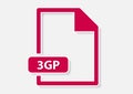 3gp video file icon Royalty Free Stock Photo
