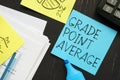 GPA grade point average as educational concept Royalty Free Stock Photo