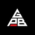 GPB triangle letter logo design with triangle shape. GPB triangle logo design monogram. GPB triangle vector logo template with red Royalty Free Stock Photo