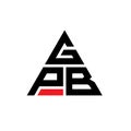 GPB triangle letter logo design with triangle shape. GPB triangle logo design monogram. GPB triangle vector logo template with red Royalty Free Stock Photo