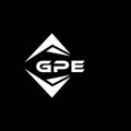 GPE abstract technology logo design on Black background. GPE creative initials letter logo concept Royalty Free Stock Photo