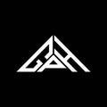 GPH letter logo creative design with vector graphic, GPH simple and modern logo in triangle shape Royalty Free Stock Photo