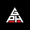 GPH triangle letter logo design with triangle shape. GPH triangle logo design monogram. GPH triangle vector logo template with red Royalty Free Stock Photo