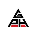 GPH triangle letter logo design with triangle shape. GPH triangle logo design monogram. GPH triangle vector logo template with red Royalty Free Stock Photo