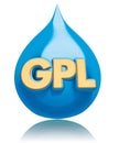 GPL blue drop Royalty Free Stock Photo