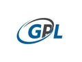 GPL letter creative modern elegant logo design Royalty Free Stock Photo