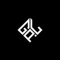 GPL letter logo design on black background. GPL creative initials letter logo concept. GPL letter design Royalty Free Stock Photo