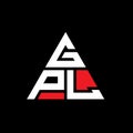 GPL triangle letter logo design with triangle shape. GPL triangle logo design monogram. GPL triangle vector logo template with red Royalty Free Stock Photo