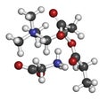 GPLC (glycine propionyl-L-carnitine) nutritional supplement molecule. Atoms are represented as spheres with conventional color