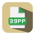 3gpp file type flat icon. Can be used for web, applications and presentations. vector illustration