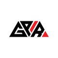 GPR triangle letter logo design with triangle shape. GPR triangle logo design monogram. GPR triangle vector logo template with red Royalty Free Stock Photo