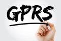 GPRS - General Packet Radio Service acronym with marker, technology concept background Royalty Free Stock Photo