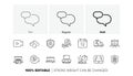 Gps, Annual calendar and Scroll down line icons. For web app, printing. Line icons. Vector