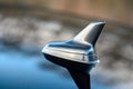 GPS antenna shark fin shape on a roof of german car for radio navigation system Royalty Free Stock Photo