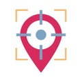 Gps color icon which can easily modify or edit Royalty Free Stock Photo