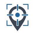 Gps Color Vector icon which can easily modify or edit Royalty Free Stock Photo