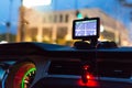 GPS device in a car satellite navigation system Royalty Free Stock Photo