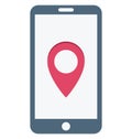 Gps Device Color Vector Icon which can easily modify or edit Royalty Free Stock Photo